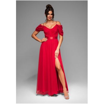 Rochie de seara Maxi LACRICA LA-OM-DLR012 - Rosu