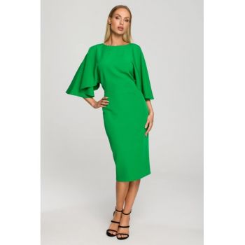 Rochie midi cu maneci largi -