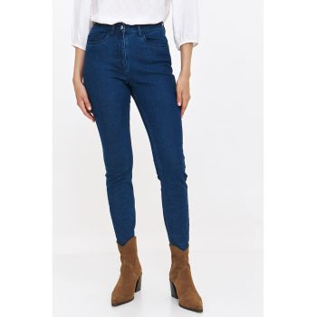 Blugi skinny cu talie inalta