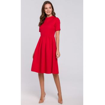 Rochie dama cu guler - Poliester/Elastan