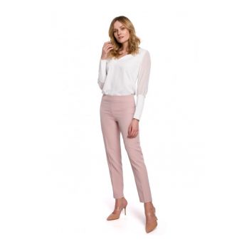 Pantaloni slim - Poliester/Elastan - Roz