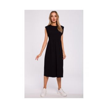 Rochie Bumbac/Elastan - Negru