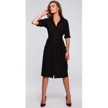 Rochie cu buzunare mari - negru -