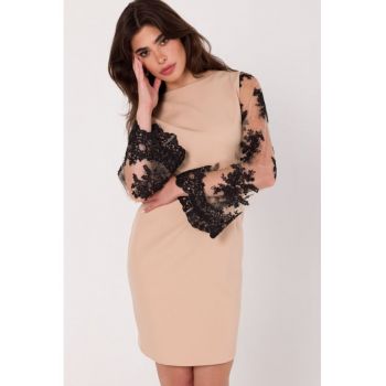 Rochie cu maneci dantela -