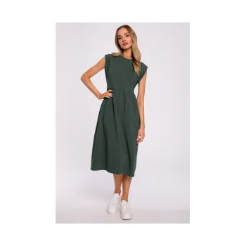 Rochie dama - Bumbac/Elastan - Verde kaki4