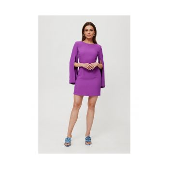 Rochie dama - cu maneci cu croiala - Poliester - Rosu