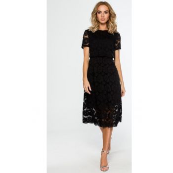 Rochie midi din dantela - Nylon/Elastan