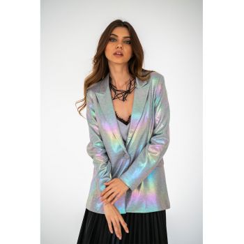 Sacou cu aspect holografic Miriam