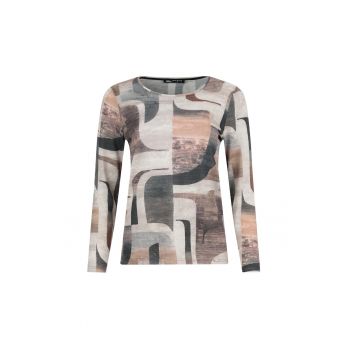 Bluza din amestec de lana virgina cu imprimeu abstract - Multicolor