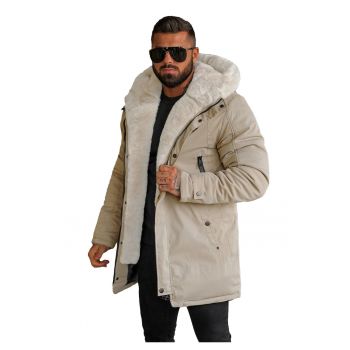 Geaca de iarna parka barbati bej JS/22M319/62Z