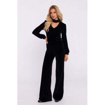 Pantaloni din catifea - evazata - Negru -