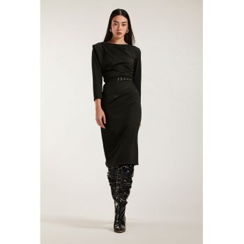 Rochie midi cu drapaj