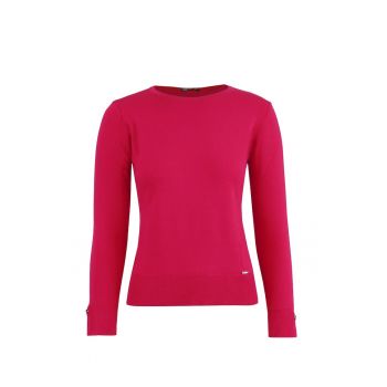 Top din tricot elegant - Fuchsia - 2XL INTL - 2XL