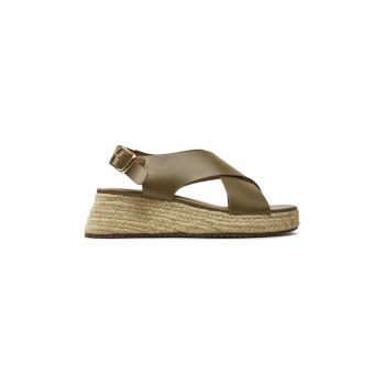 Espadrile dama - 303569 - Piele naturala - Kaki