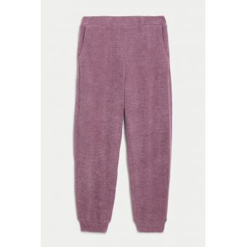 Pantaloni de pijama pufosi cu buzunare laterale