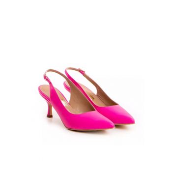 Pantofi dama model 1489 nappa fuxia