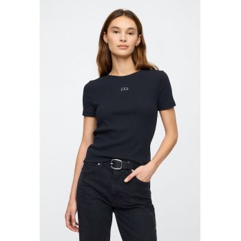 Tricou slim fit din amestec de modal cu decolteu la baza gatului