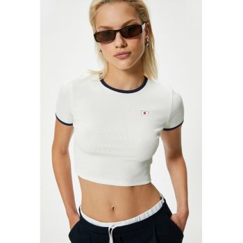 Tricou crop striat