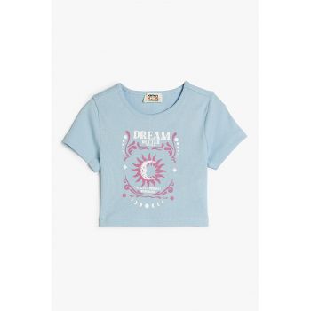 Tricou din amestec de bumbac cu model grafic