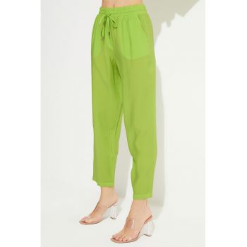 Pantaloni conici din amestec de modal