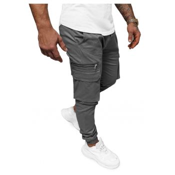 Pantaloni jogger pentru barbati gri O/G3043