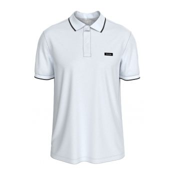 Tricou polo slim fit din material pique