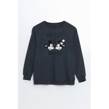 Bluza de trening cu imprimeu Minnie si Mickey Mouse - pentru gravide