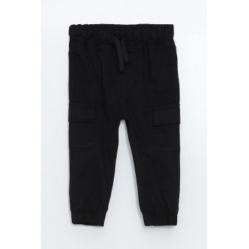 Pantaloni cargo din bumbac cu talie ajustabila