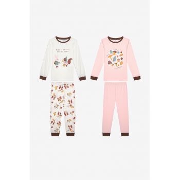 Set de pijama cu model grafic - 2 Piese