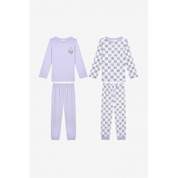 Set de pijamale cu imprimeu - 4 Piese