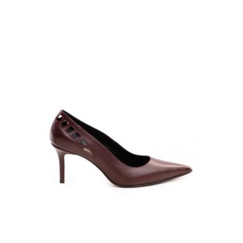 Pantofi dama model 1523 piele nappa bordo