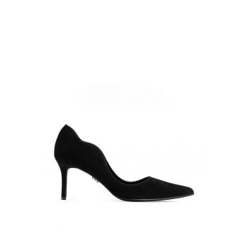 Pantofi dama model 1531 piele velur negru