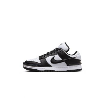 Pantofi sport - W Nike Dunk Low Twist - Piele naturala - Alb - Negru