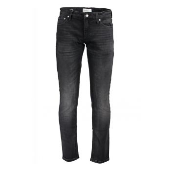 Blugi barbati cu talie medie - croiala Slim fit - Negru - L32