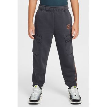 Pantaloni de trening cargo cu snur in talie