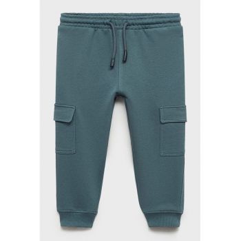 Pantaloni de trening cargo de bumbac cu snur