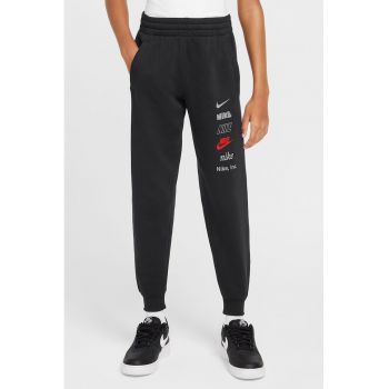 Pantaloni de trening din amestec de bumbac cu imprimeu logo