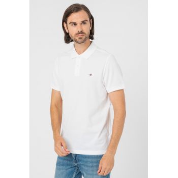 Tricou polo din bumbac cu aspect pique