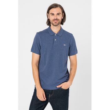 Tricou polo din bumbac cu aspect pique