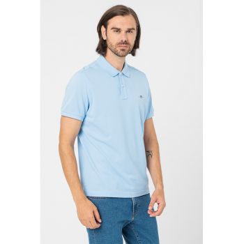 Tricou polo din bumbac cu aspect pique