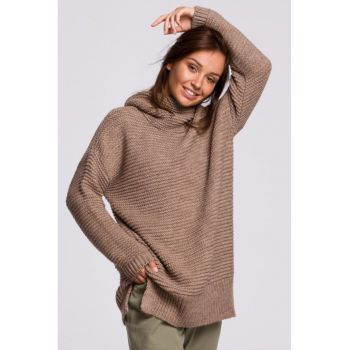 Pulover oversize cu guler inalt -