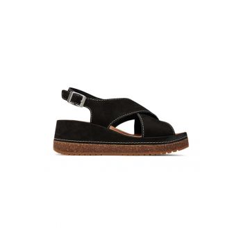 Sandale dama - 303500 - Piele nabuc - Negru