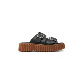 Slapi dama - 303500 - Piele naturala - Negru