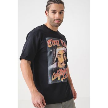 Tricou cu model grafic Tupac