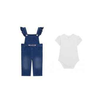 Set de salopeta din denim si body