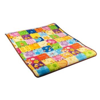 Covor educativ copii U-GROW cu 2 fete, 180 x 150 x 1 cm