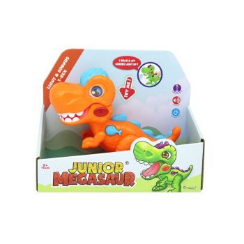 Jucarie interactiva Dragon-I - Junior Megasaur T-Rex, portocaliu