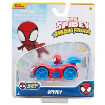 Masinuta Spidey si prietenii - Spidey, Metal, Multicolor, 7,5 cm