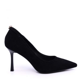 Pantofi stiletto femei Enzo Bertini negri din piele întoarsă 3869DP326VN