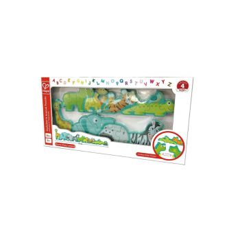 Puzzle Hape 2 in 1 - Alfabet si animale, 26 piese